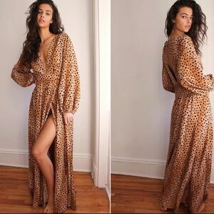 Free People Jayde Leopard Maxi Dress